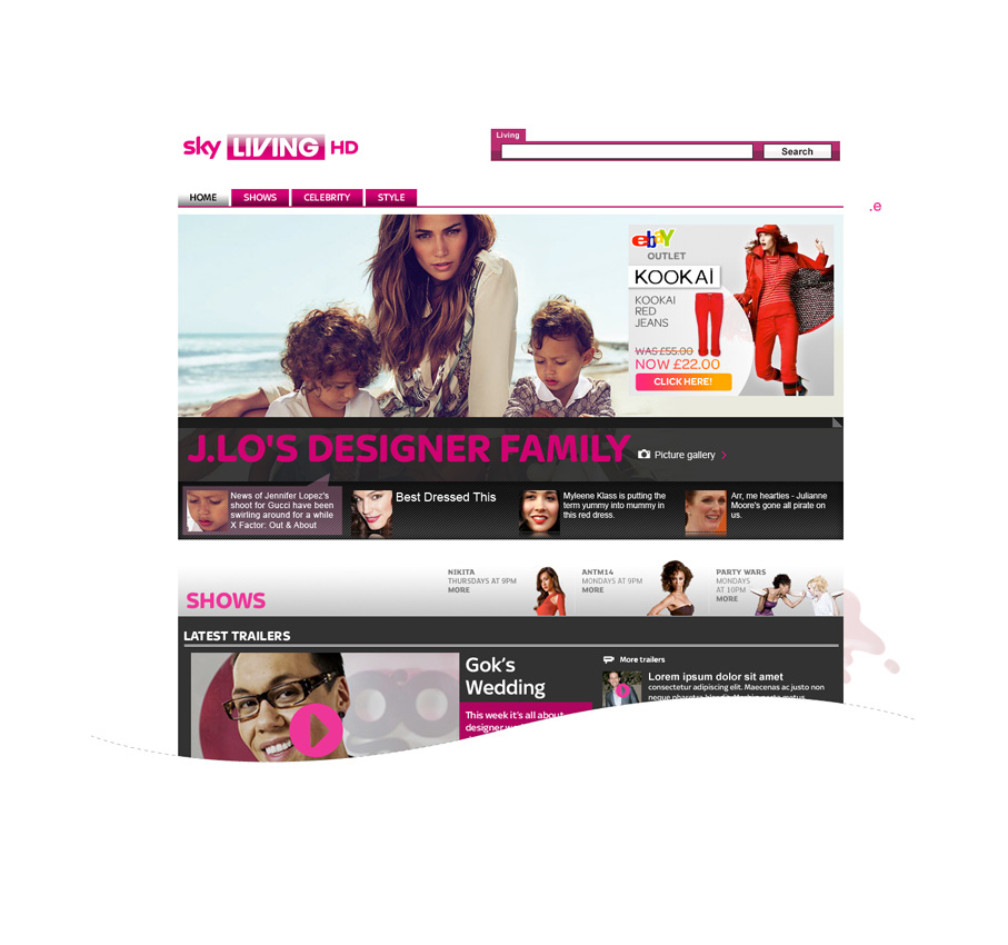 Sky Living - Visual design: Carousel, layout options, pain in the a$$ banner Ad - 2 of 2