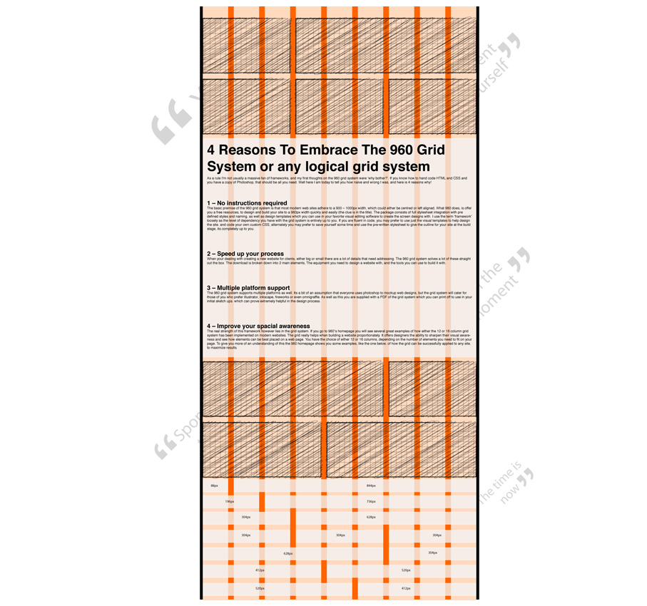 Sky Living - Proposing a new grid, we inherited a awful grid system from Sapient's early designs. Who uses a 972px system, I'd really love to know